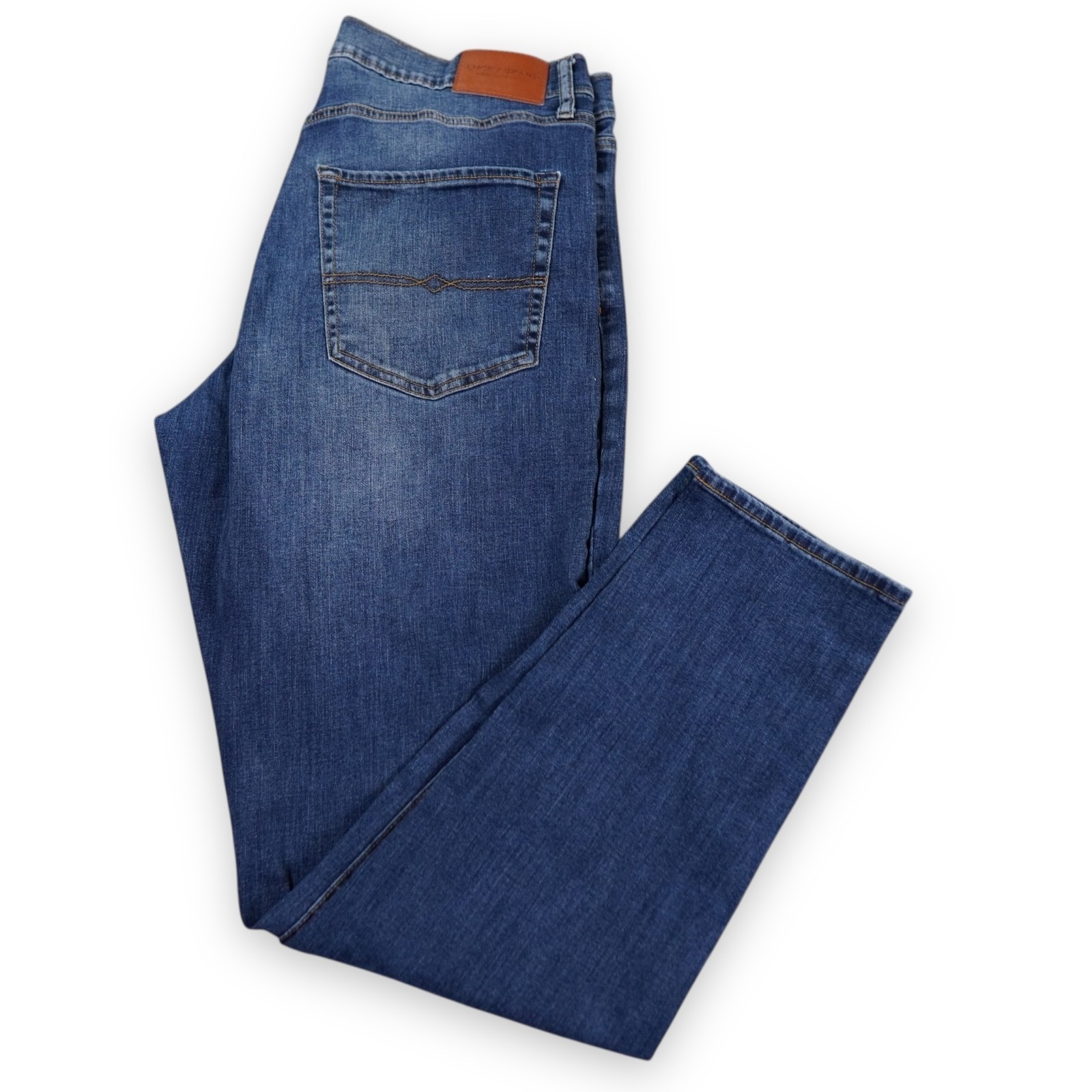 Lucky Brand 412 Athletic Slim Jeans Mens 36x34 (36x33) Blue Denim Cowboy Biker